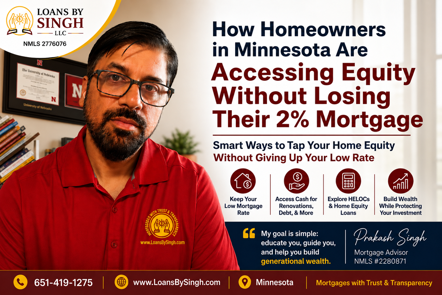 How can I access my home equity without replacing my 2% mortgage?